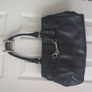 Coach blk leather bag